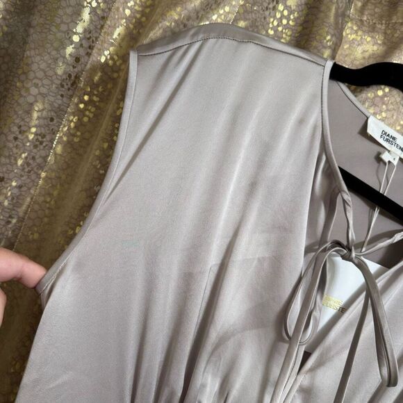 Diane Von Furstenberg Nur Storm Satin Midi Dress Size 4 NWT - Picture 6 of 12